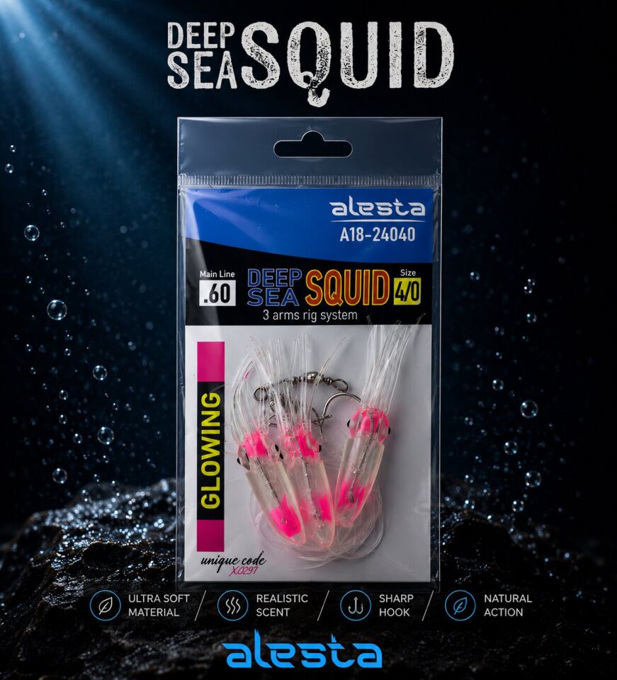 DEEP SEA SQUID X0297 3K 0.60 #4/0 GLOW PINK