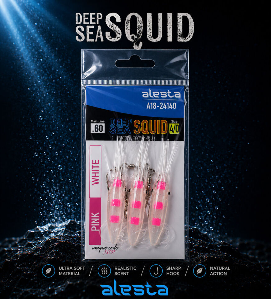DEEP SEA SQUID X0297 3K 0.60 #4/0 WHITE PINK
