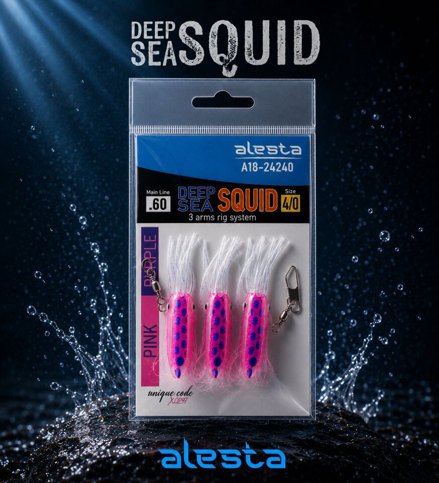 DEEP SEA SQUID X0297 3K 0.60 #4/0 PURPLE PINK