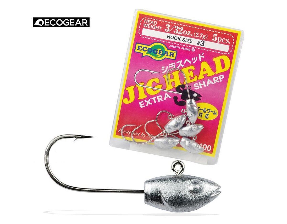 ECOGEAR SHIRASU HEAD JIGHEAD 1,3 GR 8#