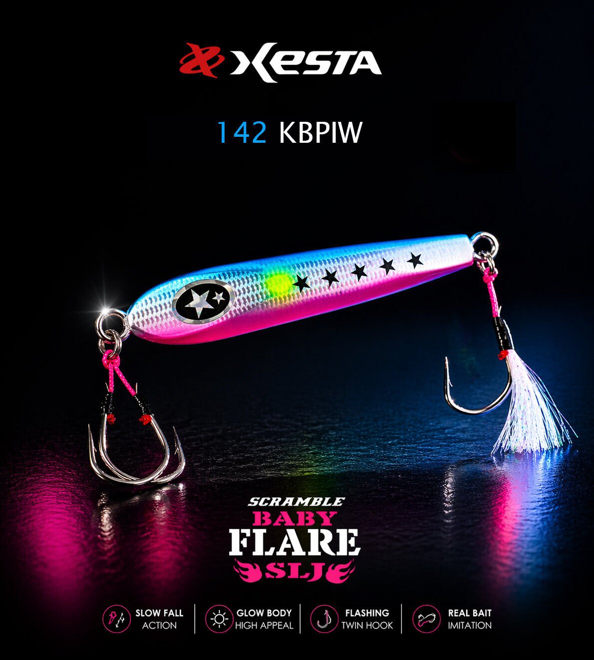 XESTA SCRAMBLE BABY FLARE SLJ 80G JIG KBPIW