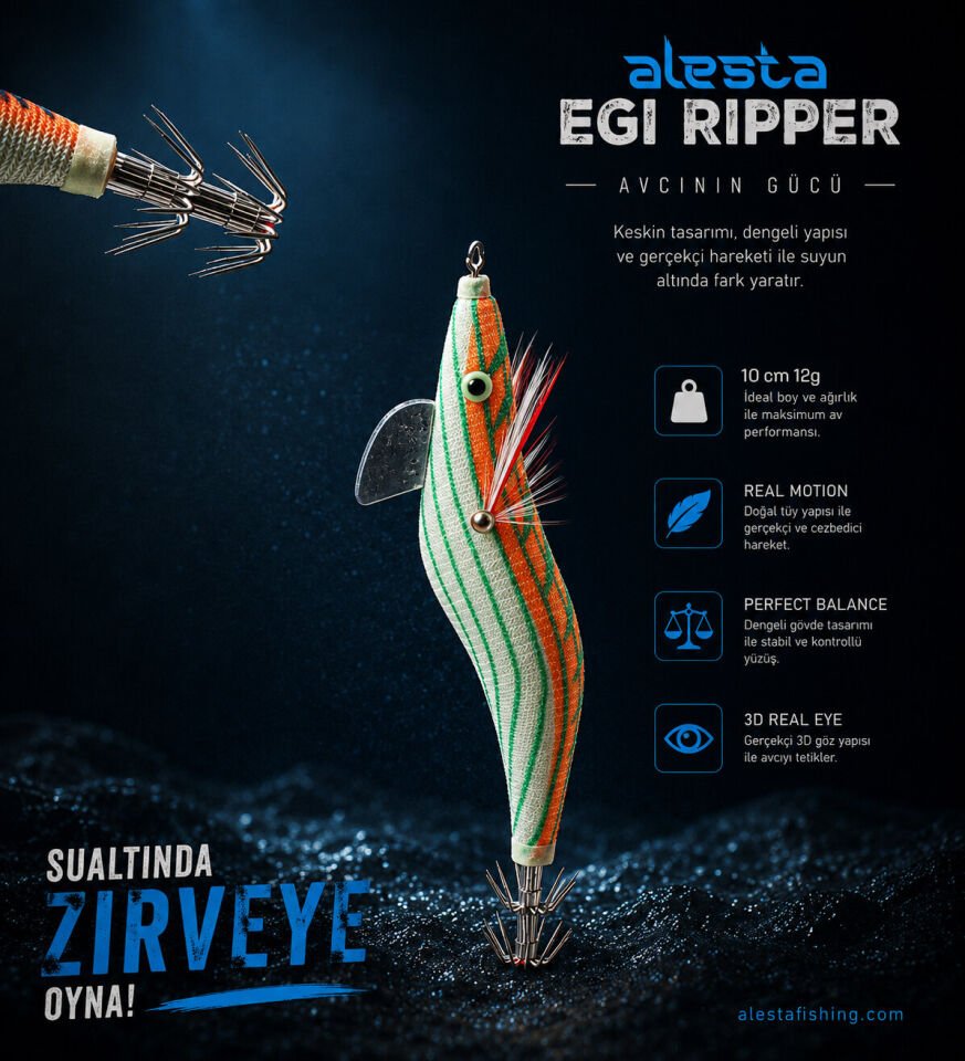 EGI RIPPER #2.5 X6752 10CM 12G BEYAZ/TURUNCU