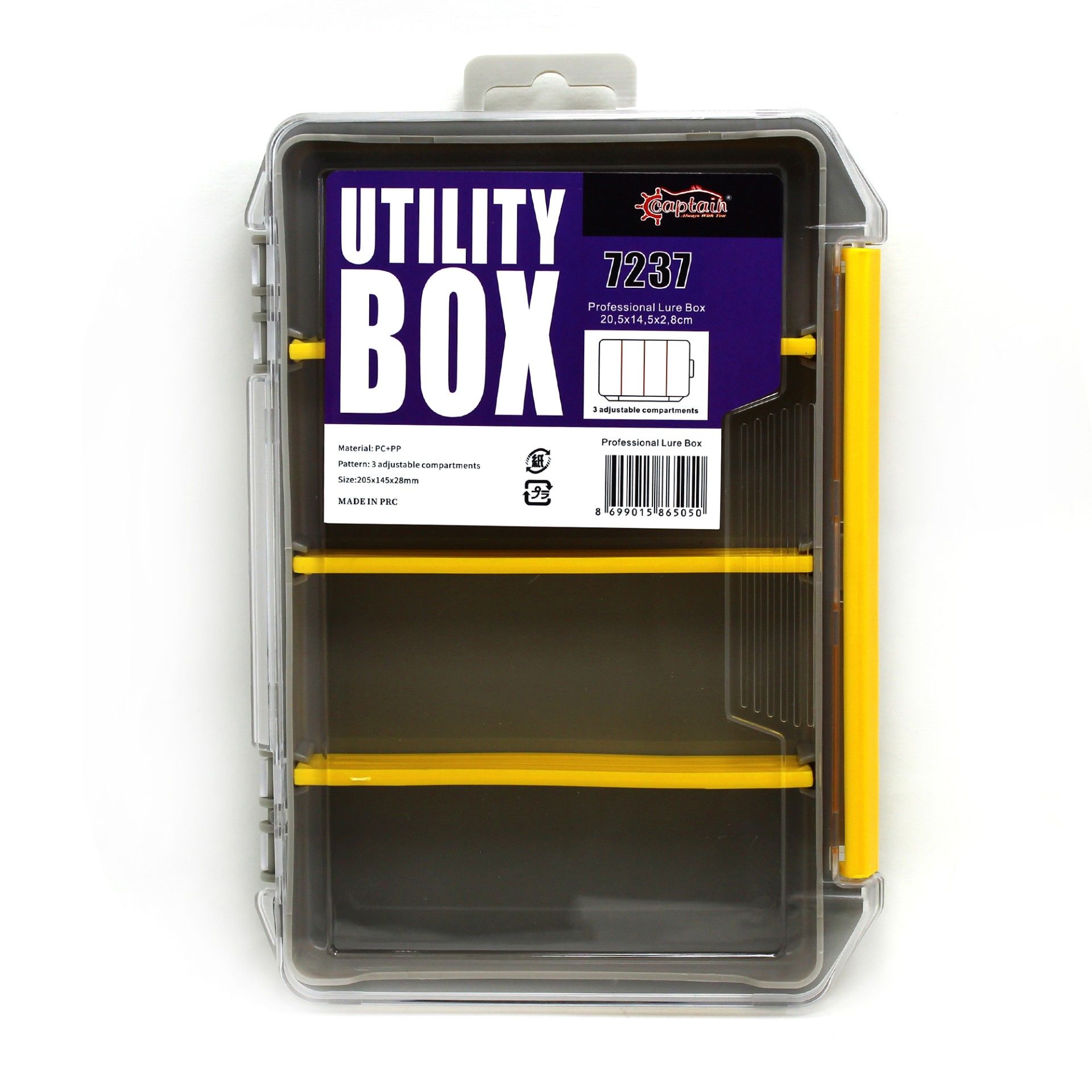 Captain 7237 Profesyonel Sahte Balık ve Jig Kutusu 20x14x3cm