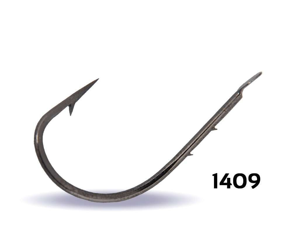 Youvella 1409 Kısa Pala Tırnaklı Olta İğnesi 100lü Kutu Black Nikel Standart