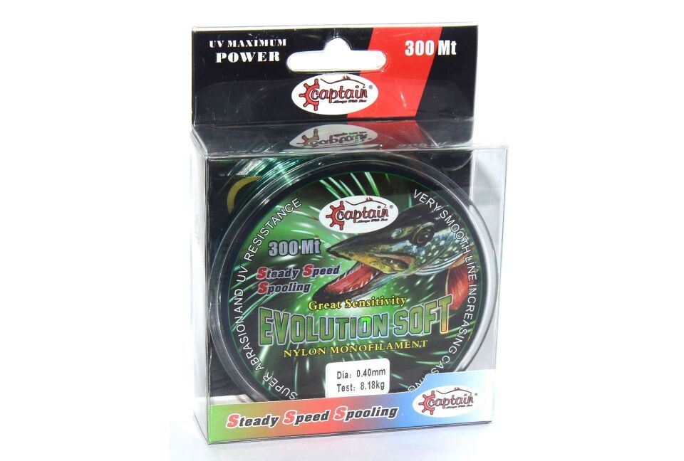 Captain Evolution Soft 300mt Monofilament Misina Yeşil Standart - 0.30 MM