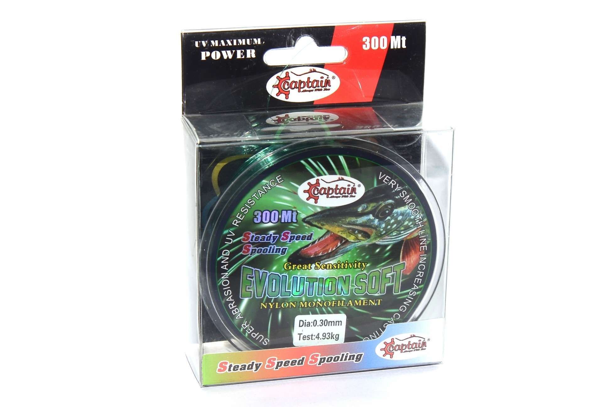 Captain Evolution Soft 300mt Monofilament Misina Yeşil Standart - 0.35 MM