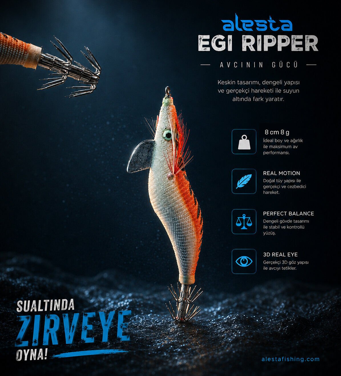 EGI RIPPER #2.0 X6751 8CM 8G TURUNCU