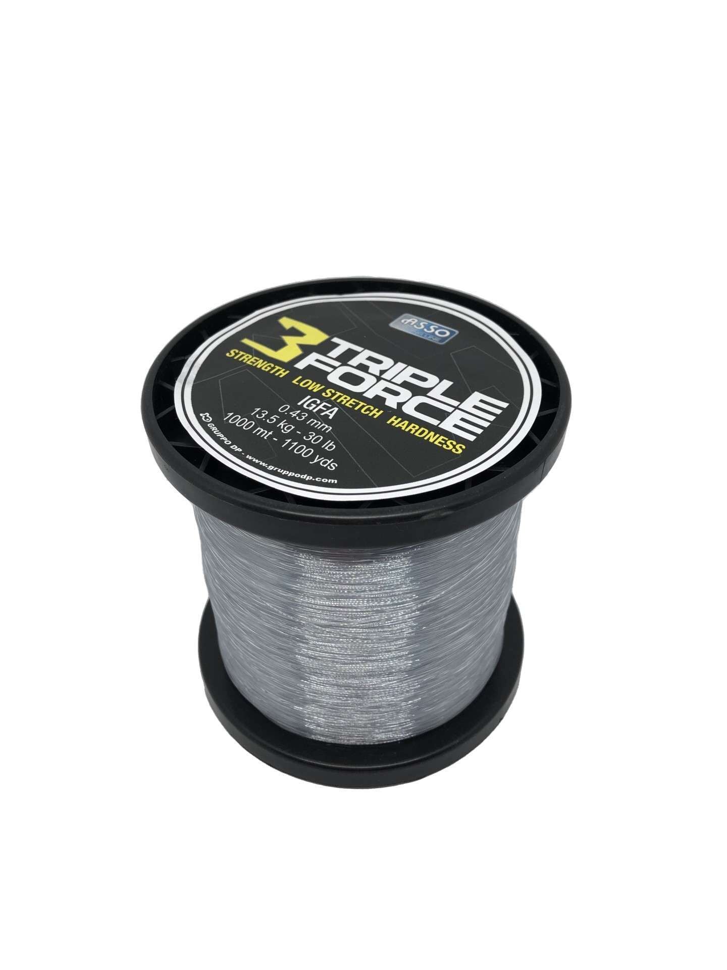 Asso Triple Force Strenght Igfa Class Low Stretch Hardness Line 1000mt Grey