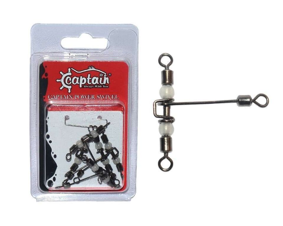 Captain 5126 Üçlü Uzun T Fırdöndü 5li Paket Black Nikel Standart