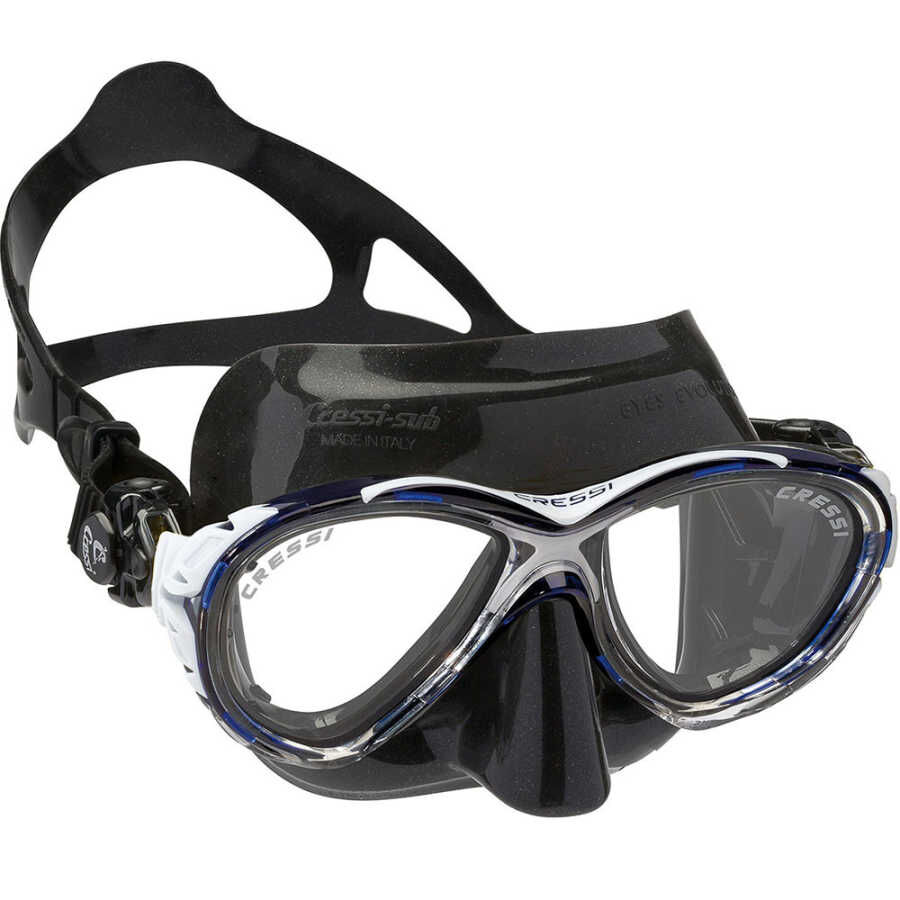 Cressi Eyes Evolution Crystal Dalış Maskesi BLACK-BLUE