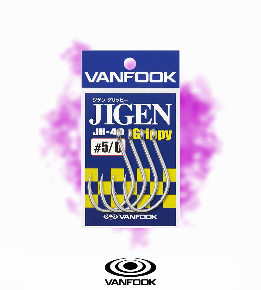 VANFOOK JH-40 JIGEN GRIPPY SILVER 6P #5/0