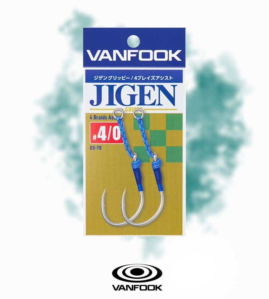 VANFOOK GS-70 JIGEN GRIPPY 4-BRAID ASSIST 2P #4/0