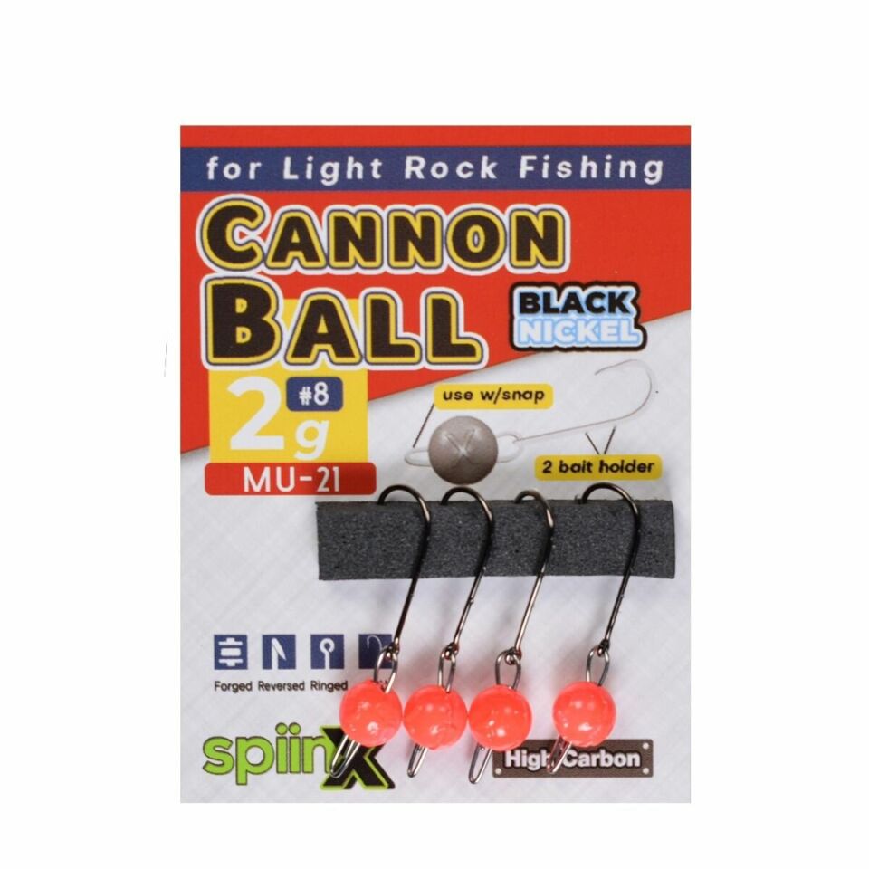 SPIINX CANNON BALL JIGHEAD UV TURUNCU 8G #4 3P