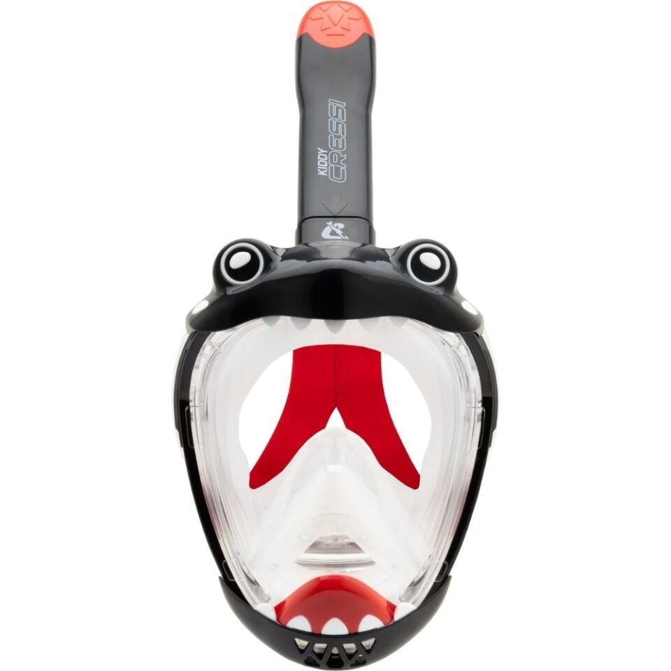 Cressi Kiddy Çocuk Dalış Maskesi BLACK-CLEAR-RED