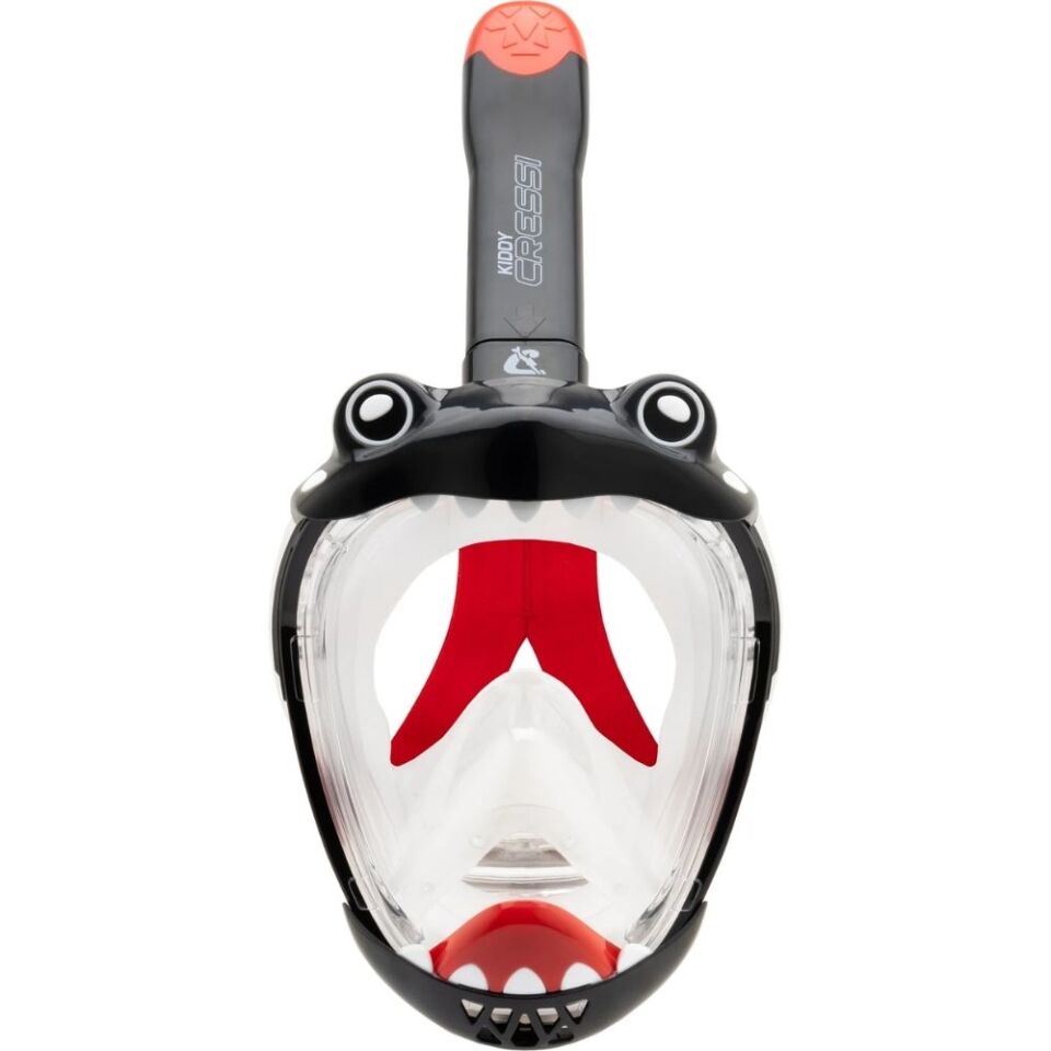 Cressi Kiddy Çocuk Dalış Maskesi BLACK-CLEAR-RED