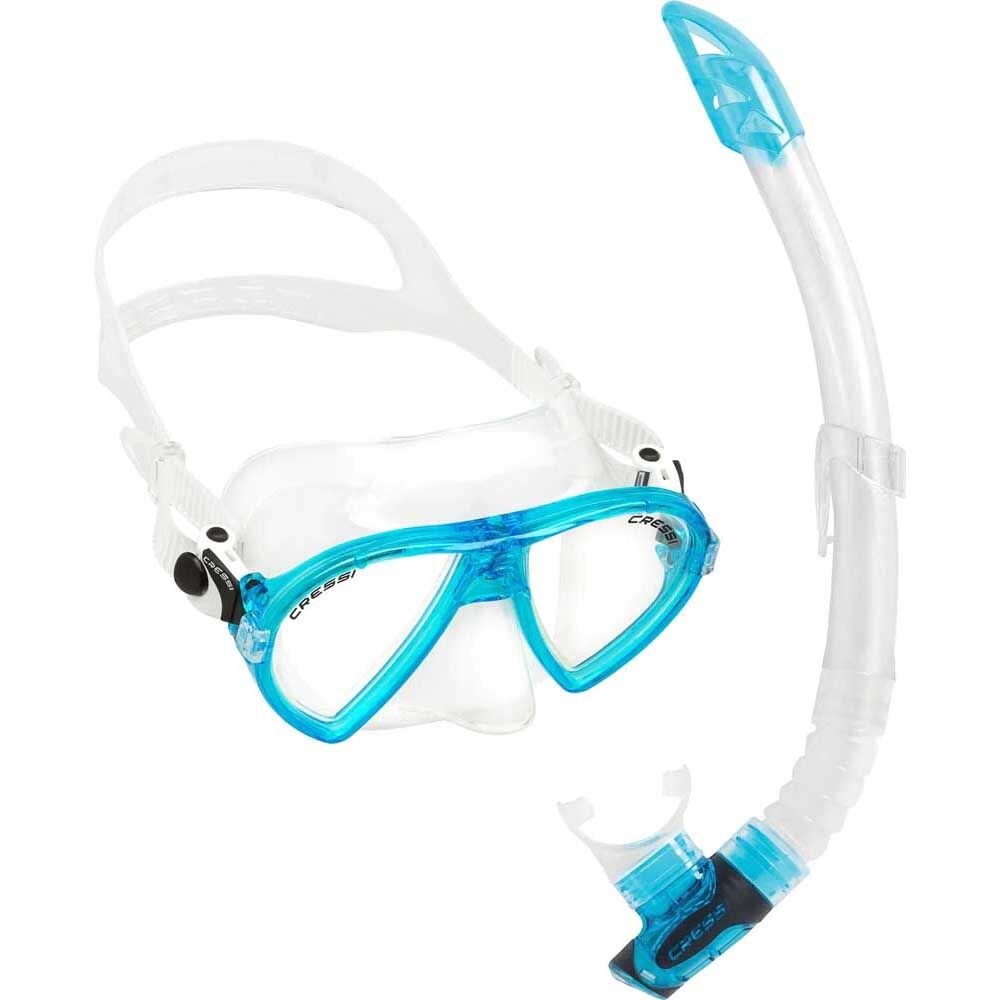 Cressi Ocean Maske Gamma Şnorkel Set CLEAR/ AQUAMARINE