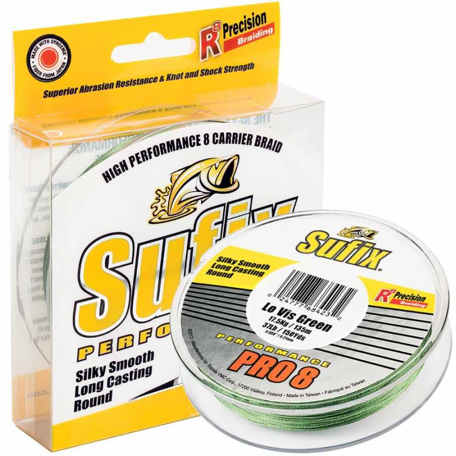 Sufix Performance Pro8 İp Misina LO VIS GREEN - 0.12MM -  275MT - 8.2KG