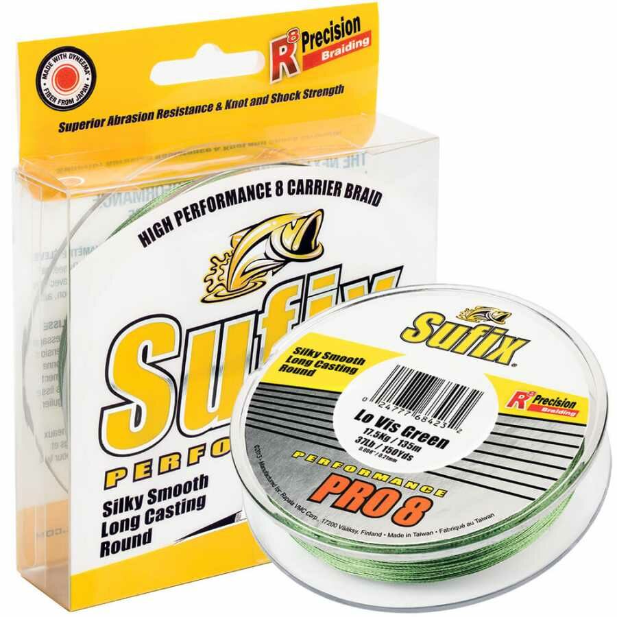 Sufix Performance Pro8 İp Misina LO VIS GREEN - 0.12MM -  275MT - 8.2KG