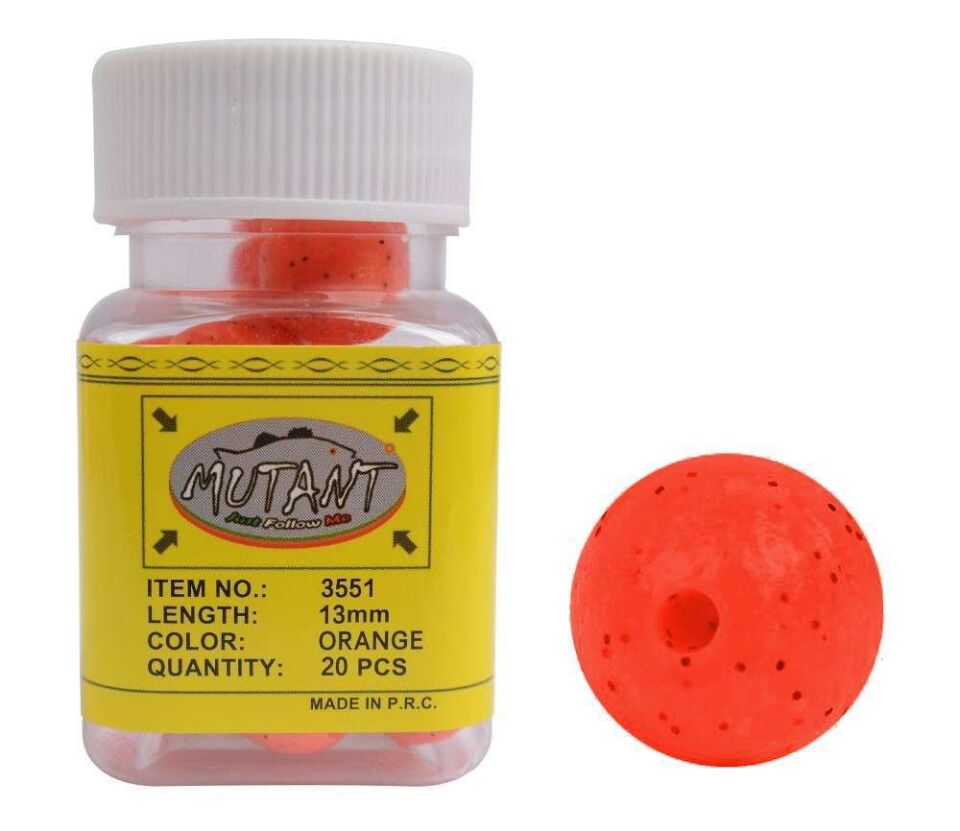 Mutant 3551 Walker Aromalı Silikon Boili 20li Kutu Suni Balık Yemi Turuncu