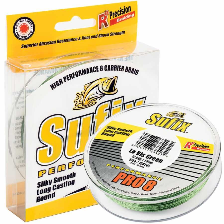 Sufix Performance Pro8 İp Misina LO VIS GREEN - 0.12MM - 135MT - 8.2KG