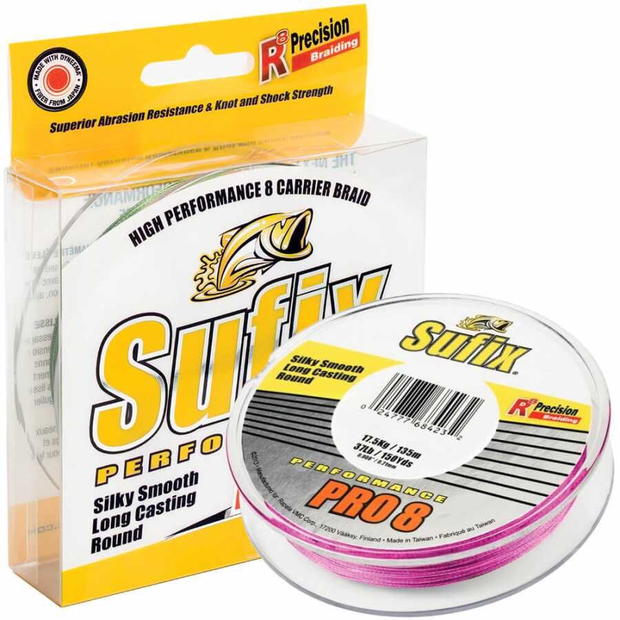 Sufix Performance Pro8 İp Misina PINK - 0.15MM - 135MT - 10.2KG