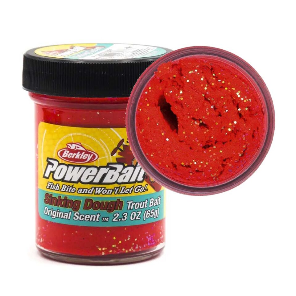 Berkley Powerbait Sinking Glitter Trout Bait Sahte Yem 65G - SALMON EGG RED