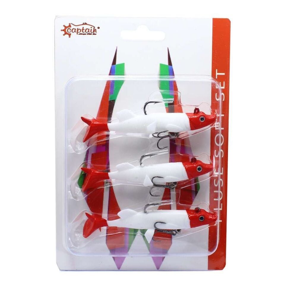 Captain 3066 Pluse Soft 10cm Turna Silikonu 3lü Set Suni Yem