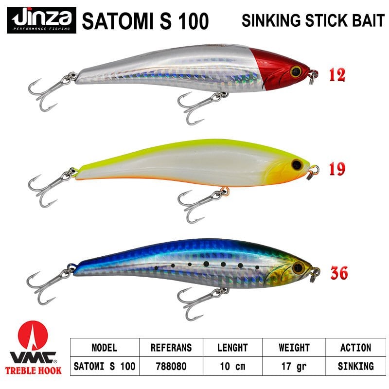 Jinza Satomi 100 mm 17 gr Maket Balık