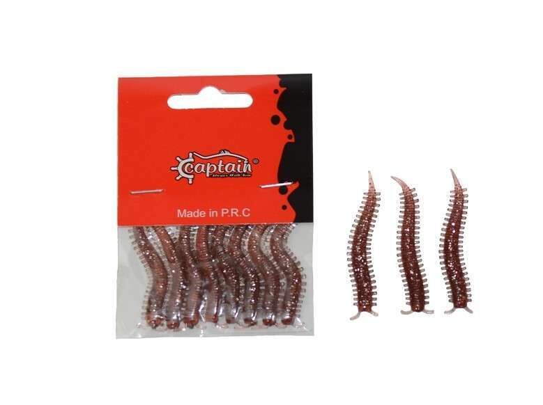 Captain 3564 Ajibishi Silk Worm 55cm LRF Silikon Yem 8li Set 1