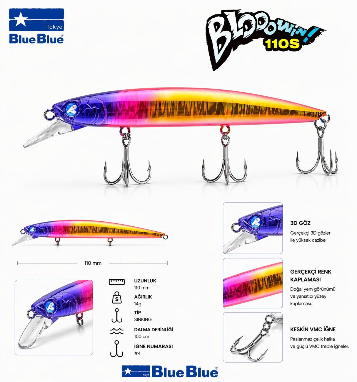 BLOOWIN! 110 SINKING 14G #38