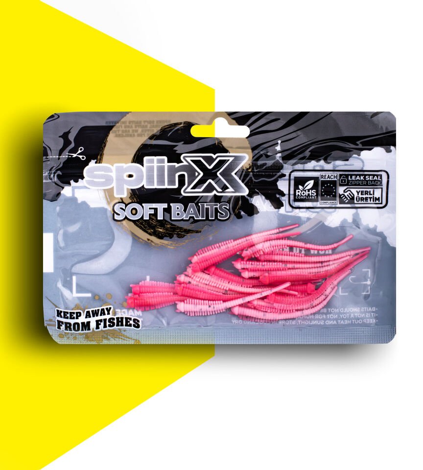 SPIINX SANDWORM SİLİKON 6CM 18P UV SUGAR PINK