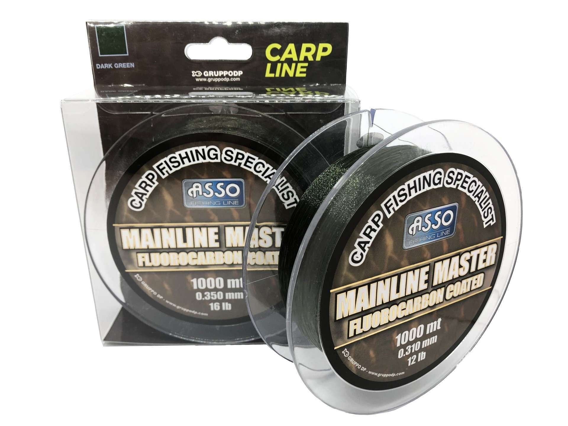 Asso Mainline Master Carp FC COATED 1000mt Carp Line Dark Green