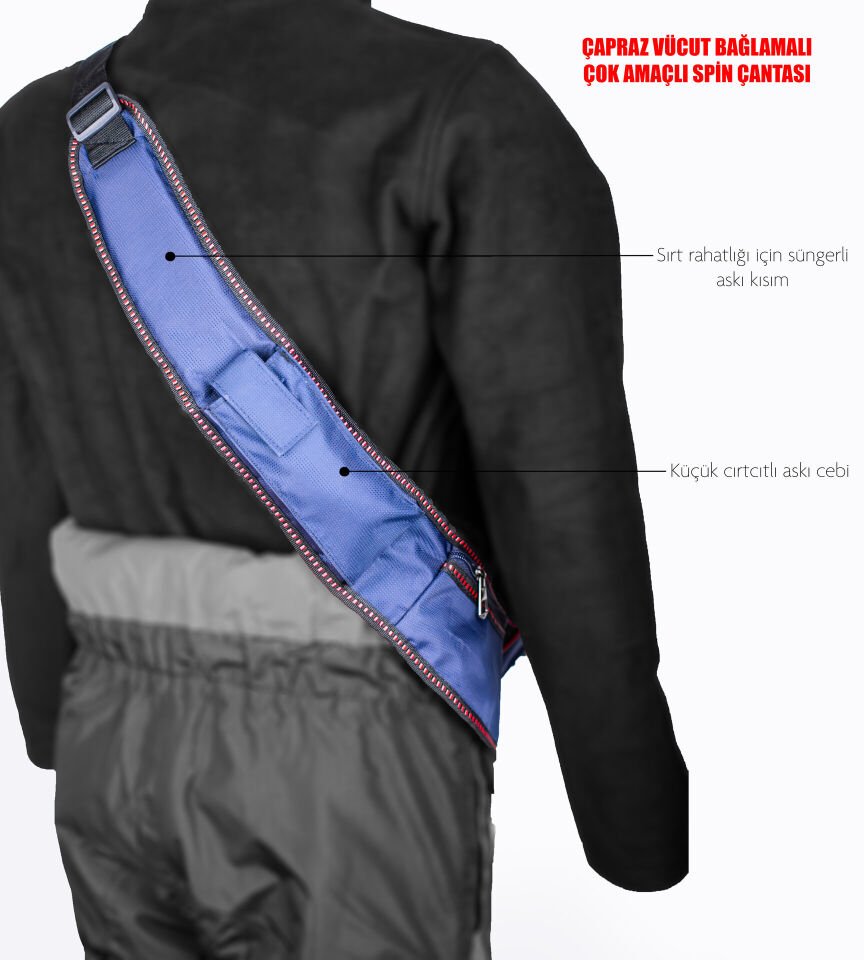 ÇAPRAZ SPIN ÇANTA 2 GÖZ LACİVERT