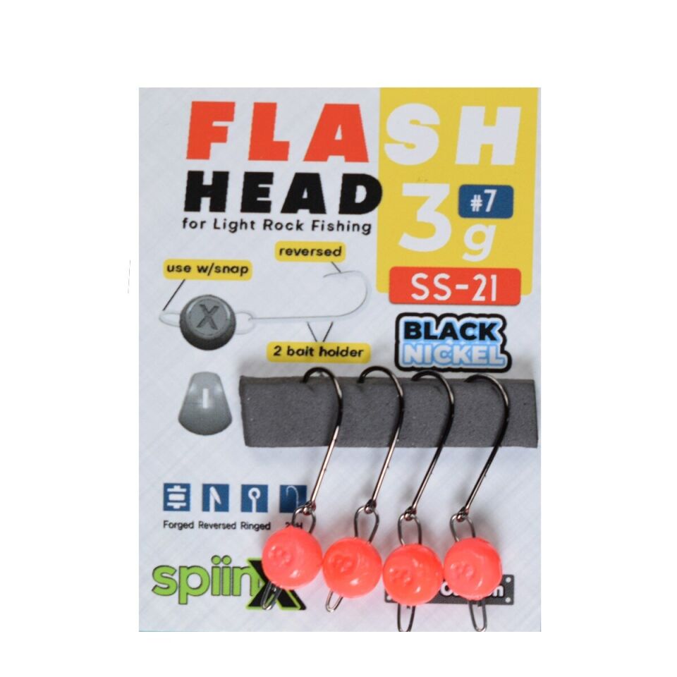 SPIINX FLASH HEAD JIGHEAD UV PEMBE  2.2G #6 4P