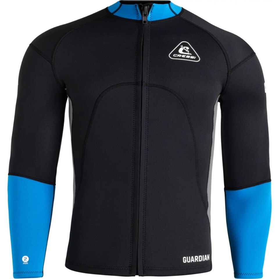Cressi Guardian Man Dalış Ceketi BLACK-BLUE - 2MM - S - NO:2