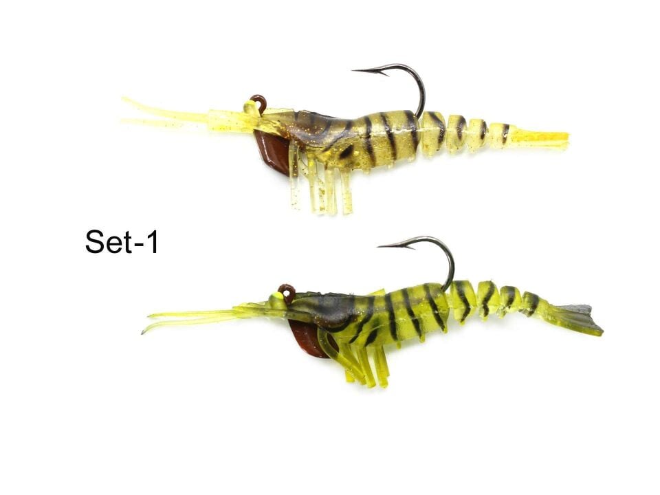 Captain 3048 Magic Shrimp 2li SET 3D Silikon Karides 50mm 37gr Suni Yem
