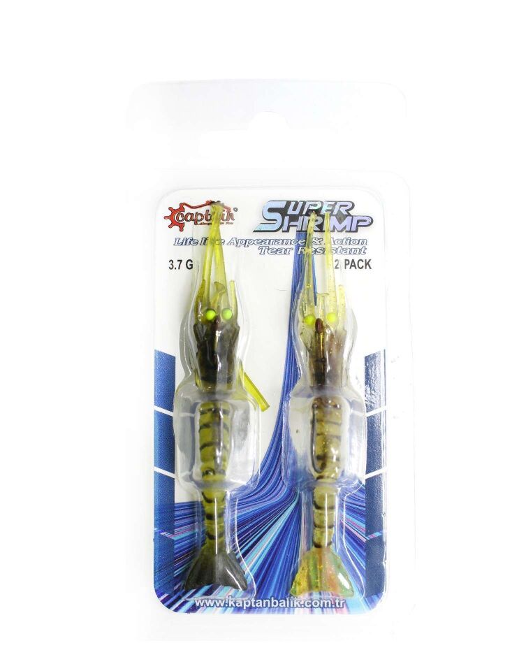 Captain 3048 Magic Shrimp 2li SET 3D Silikon Karides 50mm 37gr Suni Yem