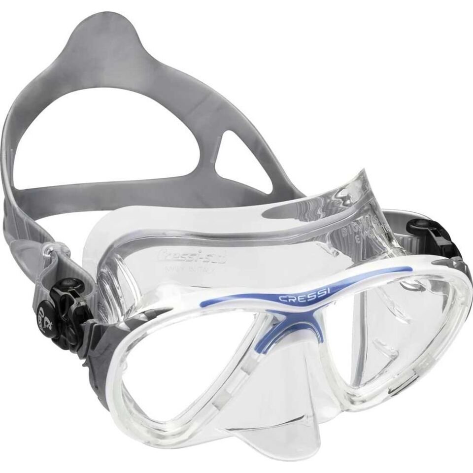 Cressi Big Eyes Evolution Crystal Dalış Maskesi CLEAR-BLUE