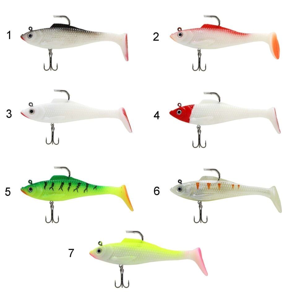 Captain 3568 Cracker Soft 12cm Levrek Turna Silikonu 3lü Set Suni Balık