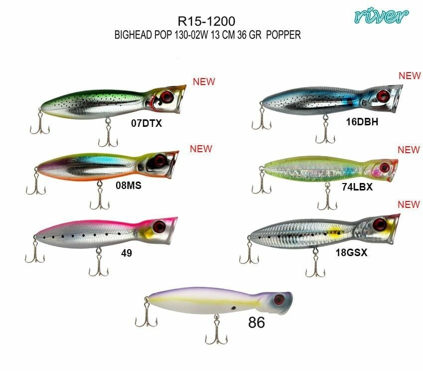 River Bighead Pop 130 13Cm 36G Popper Maket Balık