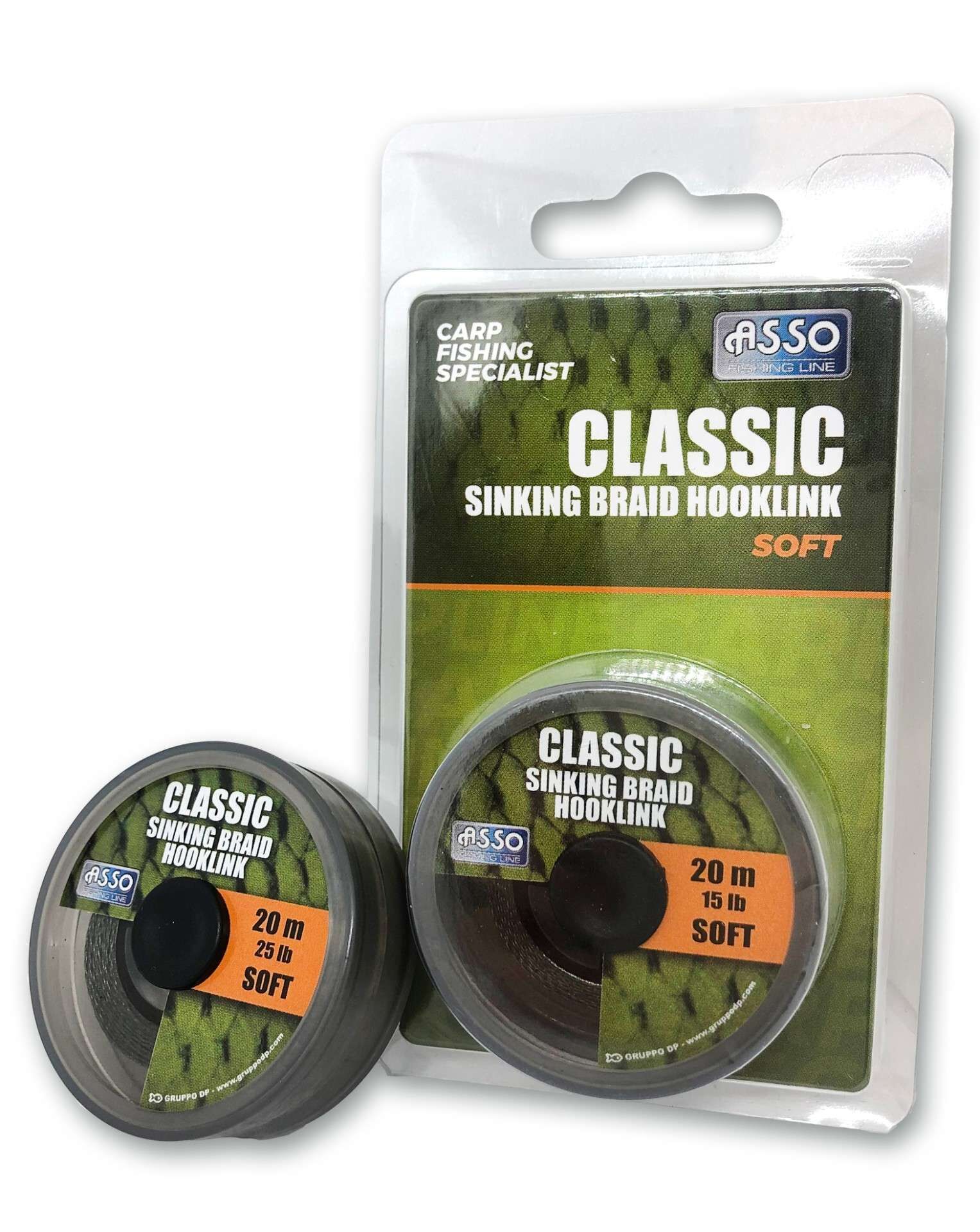 Asso Classic Sinking PE Braid Carp Hooklink 8 Örgü İp 20mt Yeşil