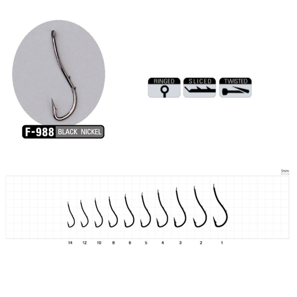 Sasame Ryusen W-Hold Black F-988 Serisi Olta İğnesi