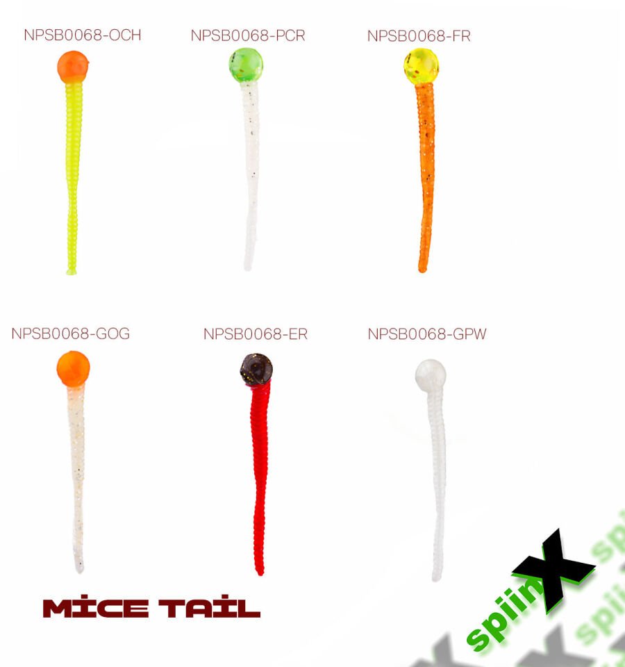 SPIINX MICE TAIL SİLİKON 8CM 12P EARTH RED