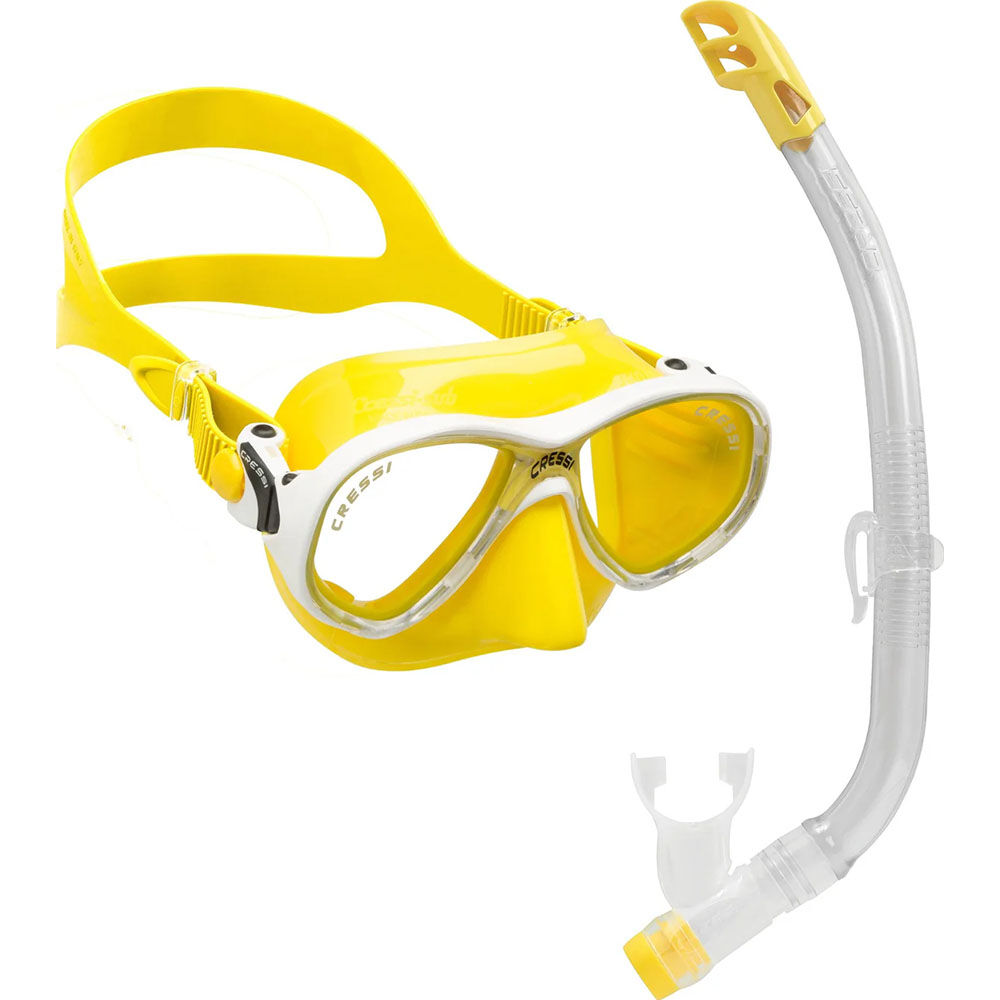 Cressi Junior Marea Maske Top Şnorkel Seti Yellow