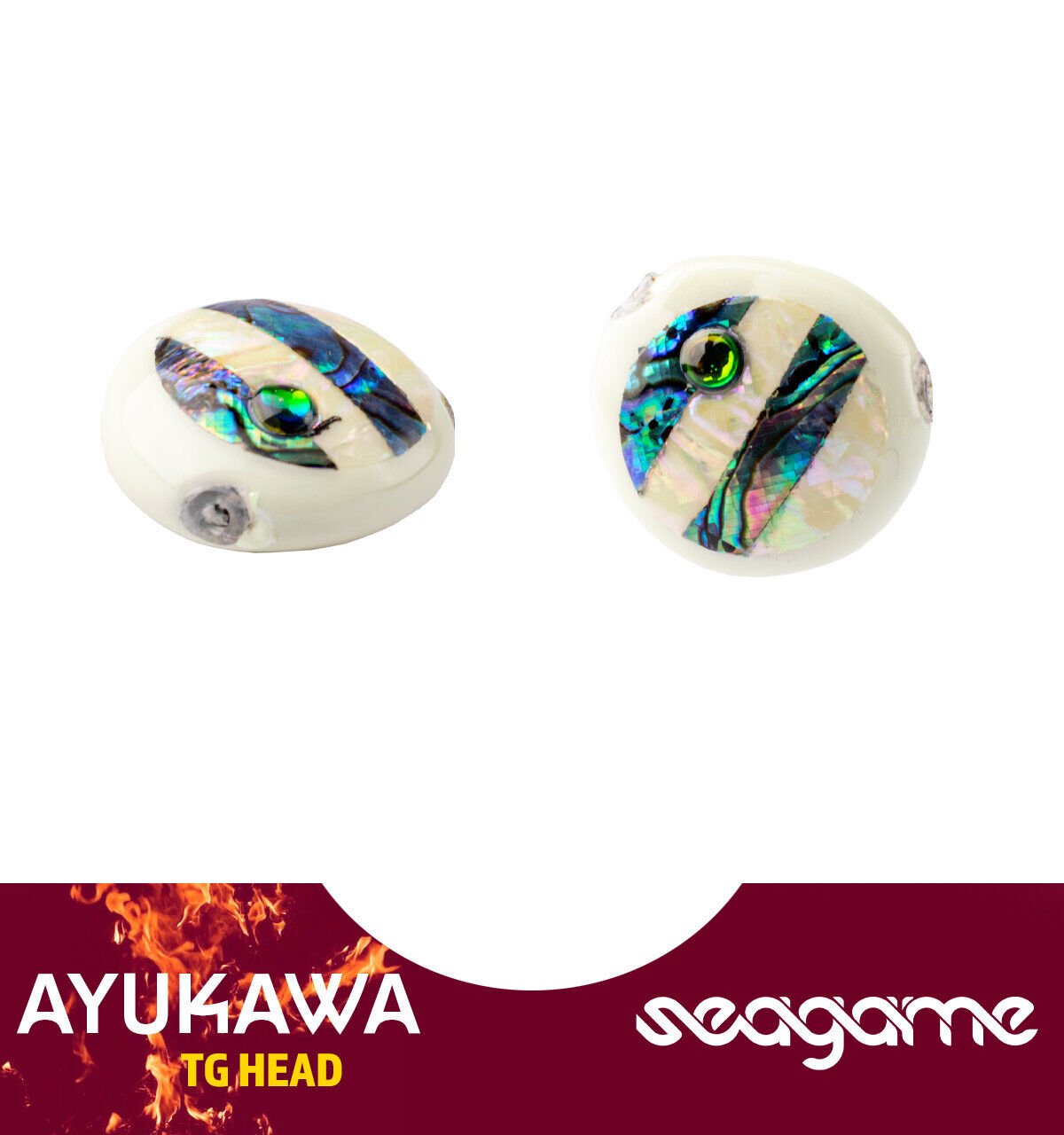 SEAGAME AYUKAWA TG HEAD 80G #902 WHITE ZEBRA ABLN