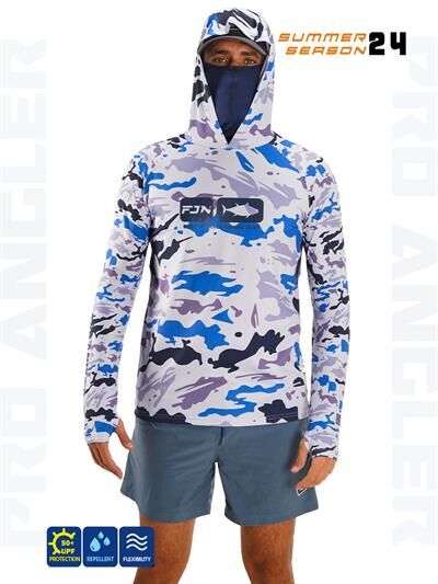 Fujin Pro Angler S24 Buff&Hoodi Natural Blue Camo