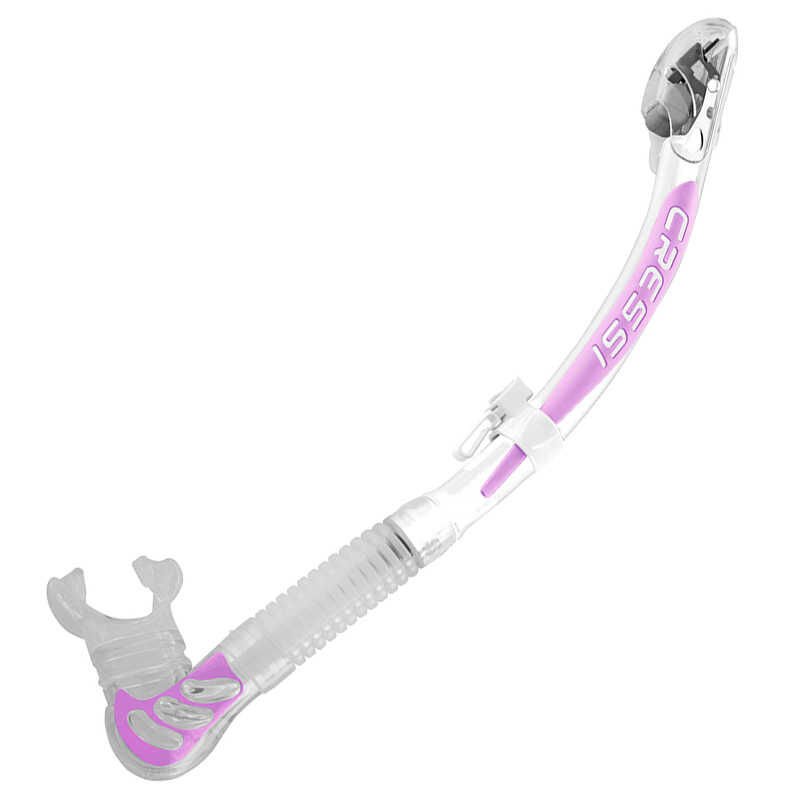 Cressi Alpha Ultra Dry Şnorkel CLEAR-WHITE-LILAC