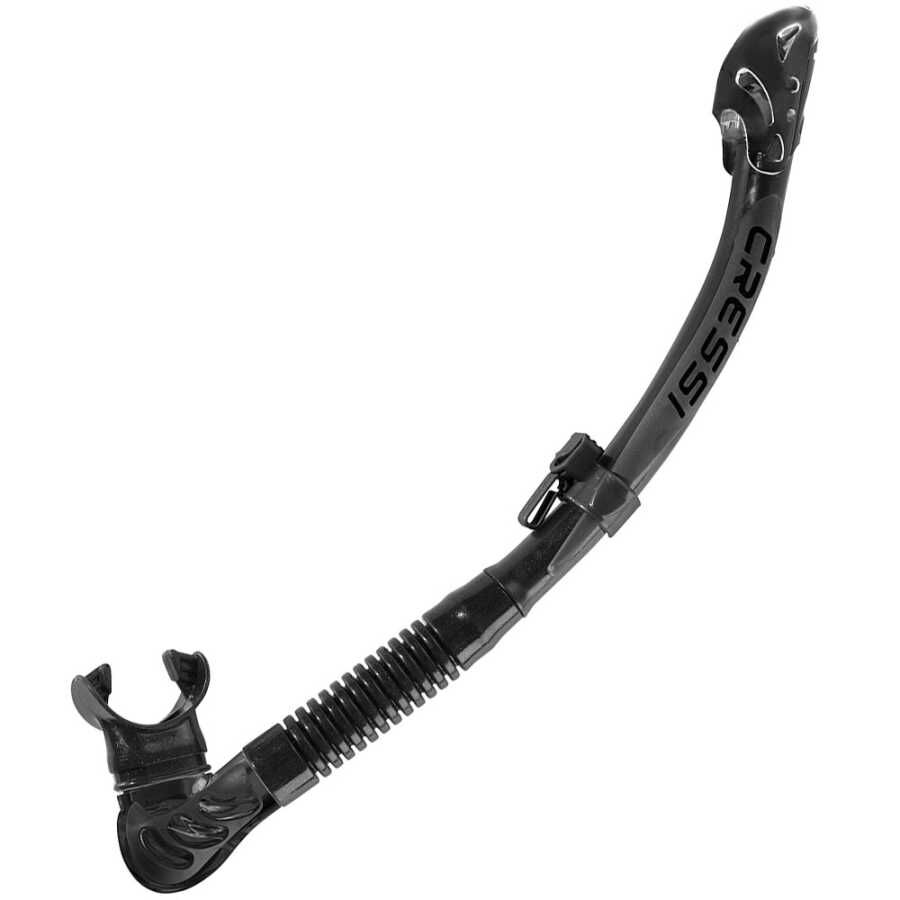 Cressi Alpha Ultra Dry Şnorkel BLACK-BLACK-SILVER