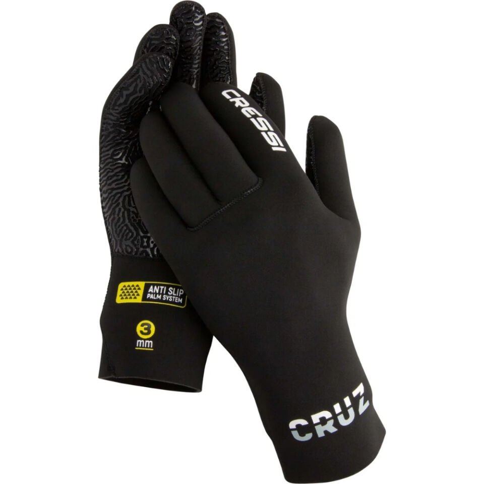 Cressi Cruz Dalış Eldiveni BLACK - 3MM - L - NO:4