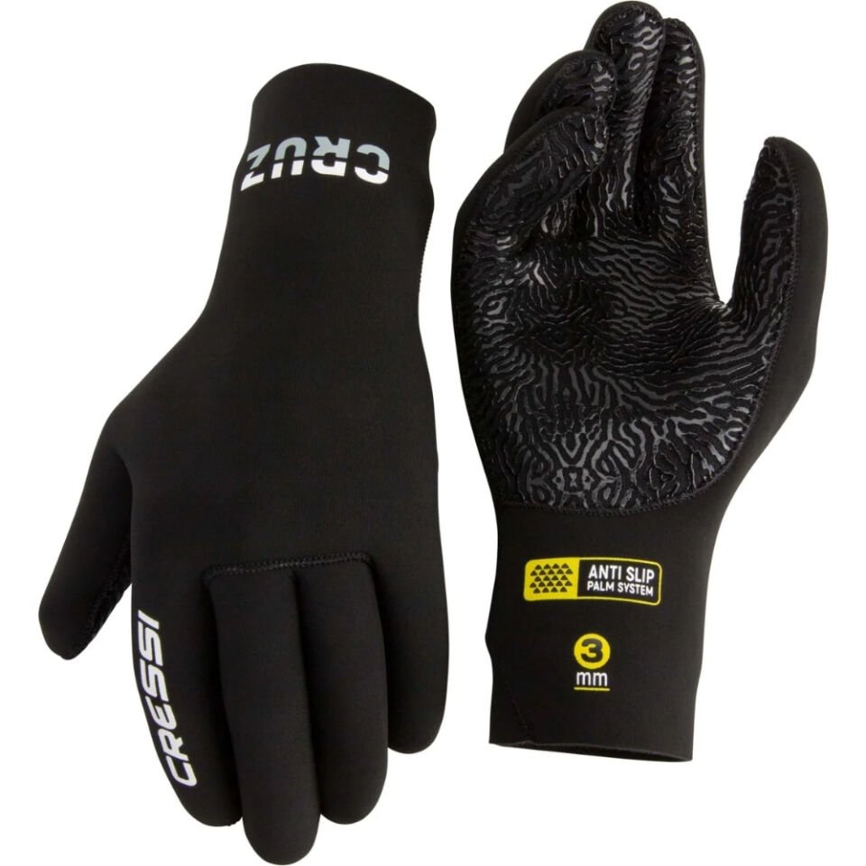 Cressi Cruz Dalış Eldiveni BLACK - 3MM - L - NO:4